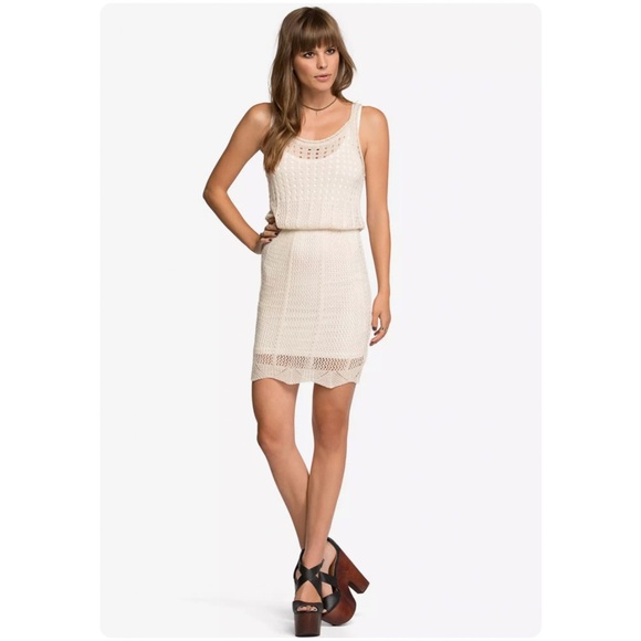 NEW POL Open Knit Crochet Tank Dress Swim Cover - Picture 14 of 14